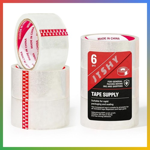 Clear packing tape rolls - 6,