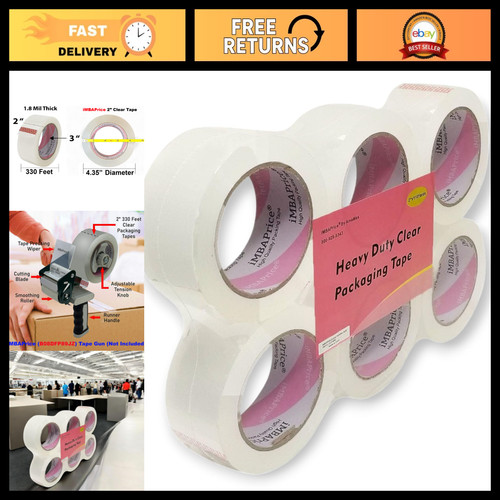Packing tape 6 rolls - 2",